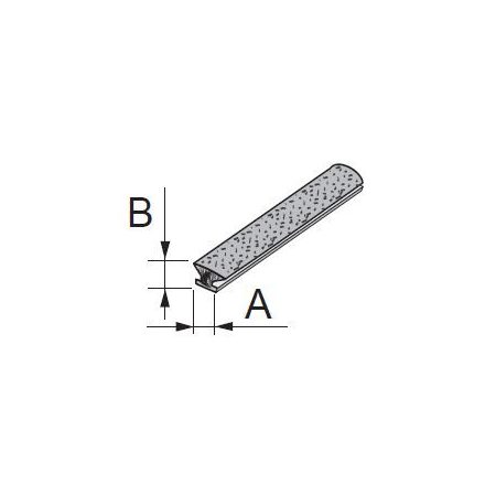 S-támfalas kefe alacsony 6,2x5mm szürke