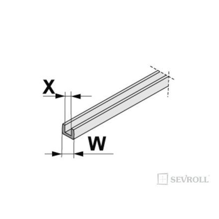 SEVROLL tömítés üvegre 10/6,4mm