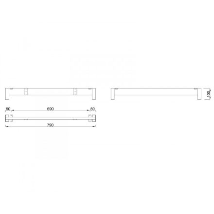 MILADESIGN lábazat alacsony Mobilar M6308-K ezüst