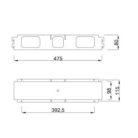 MILADESIGN összek.elem G7 ST957/12 antracit