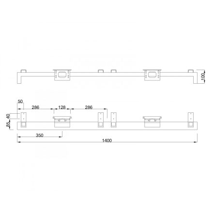 MILADESIGN lábazat alacsony Quark Q7614-K fekete