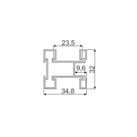 IC-fogantyú profil Rome 10mm alu EU pezsgő 5,3m