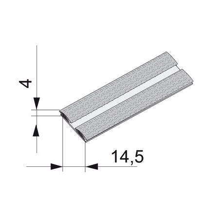 SEVROLL támfalas kefe becsúsztatható 14,5x4mm fehér