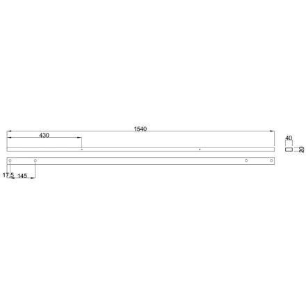 MILADESIGN csatorna Linear LN1604 ezüst