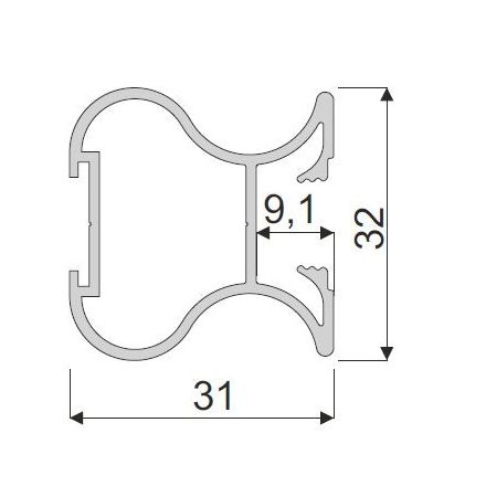 IC-fogantyú profil Berlin 10mm EU pezsgő 5,3m