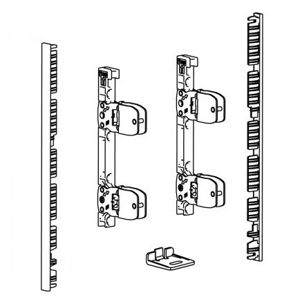 HETTICH 9257613  AvanTech You frontrögzítő belső fiókhoz 187 ezüst