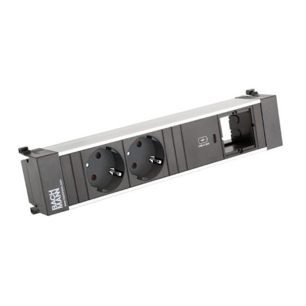 BACHMANN 916.507 zásuvková jednotka 2x 230V schuko+ USB C+ 1x volný modul