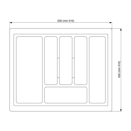 Riex GM45 evőeszköztartó 60 (55x45), fehér